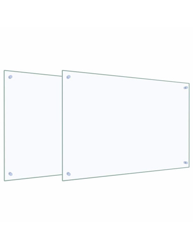 Rivestimento da Cucina 2 pcs Trasparente 90 x 60 cm