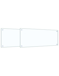 Rivestimento da Cucina 2 pcs Trasparente 100 x 40 cm 2