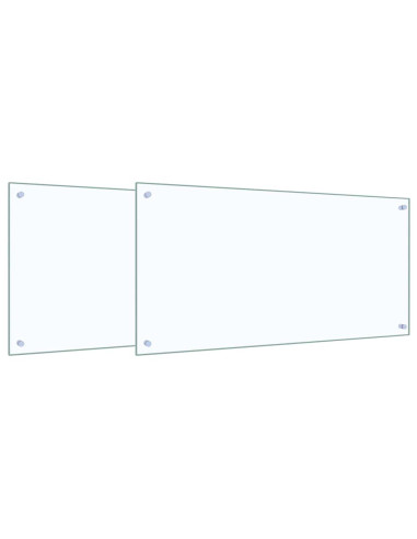 Rivestimento da Cucina 2 pcs Trasparente 100 x 50 cm