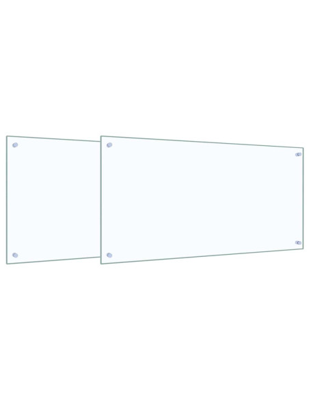 Rivestimento da Cucina 2 pcs Trasparente 100 x 50 cm