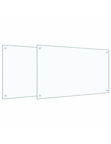 Rivestimento da Cucina 2 pcs Trasparente 100 x 60 cm