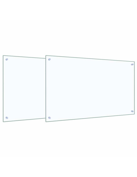 Rivestimento da Cucina 2 pcs Trasparente 100 x 60 cm