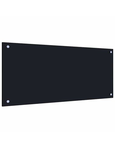 Rivestimento da Cucina 2 pcs Nero 90 x 40 cm vetro temperato