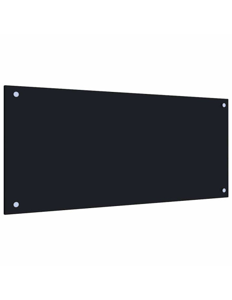Rivestimento da Cucina 2 pcs Nero 90 x 40 cm vetro temperato