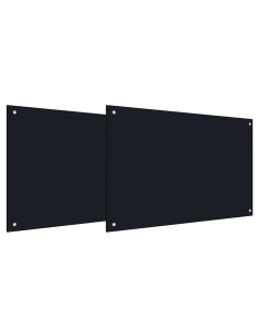Rivestimento da Cucina 2 pcs Nero 90 x 50 cm vetro temperato 2