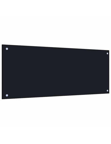 Rivestimento da Cucina 2 pcs Nero 100 x 40 cm vetro temperato