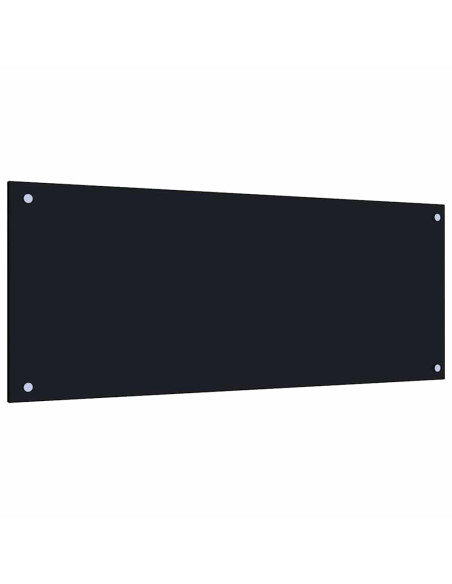 Rivestimento da Cucina 2 pcs Nero 100 x 40 cm vetro temperato