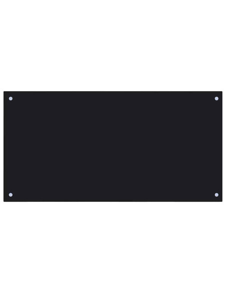 Rivestimento da Cucina 2 pcs Nero 100 x 50 cm vetro temperato