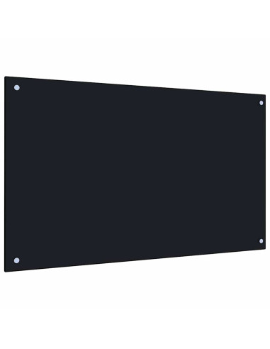 Rivestimento da Cucina 2 pcs Nero 100 x 60 cm vetro temperato