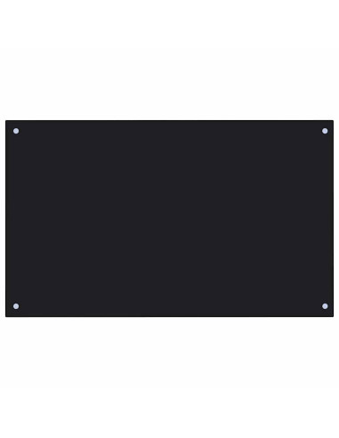 Rivestimento da Cucina 2 pcs Nero 100 x 60 cm vetro temperato