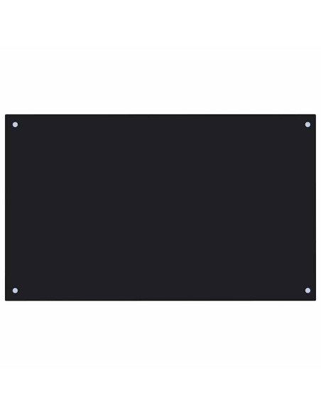 Rivestimento da Cucina 2 pcs Nero 100 x 60 cm vetro temperato