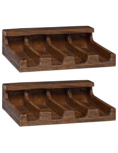 Custodia Marrone 36 x 30 x 10 cm Legno di Mogano Massello 2