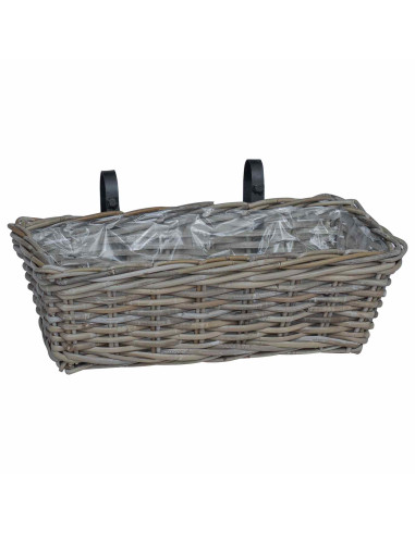 Cestino Appendibile per Piante 2 pcs Grigio 48 x 22 x 15 cm