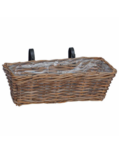 Cestino Appendibile per Piante 2 pcs Marrone 48 x 22 x 15 cm