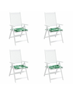 Cuscini per sedie 4 pcs Motivo Foglia 50 x 50 x 4 cm 2