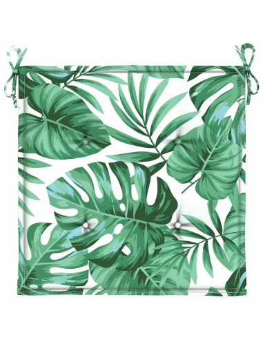 Cuscini per sedie 4 pcs Motivo Foglia 50 x 50 x 4 cm
