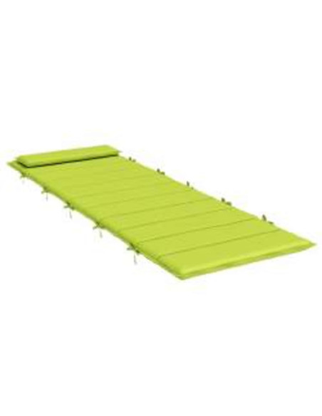 Cuscino per Lounger Sole Verde 178 x 60 x 4 cm Tessuto Oxford