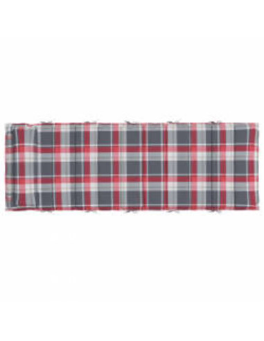 Cuscino per Lounger Sole Plaid Rosso e grigio 178 x 60 x 4 cm