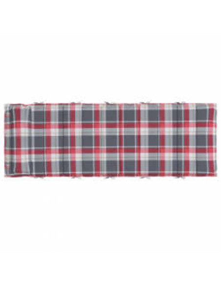 Cuscino per Lounger Sole Plaid Rosso e grigio 178 x 60 x 4 cm