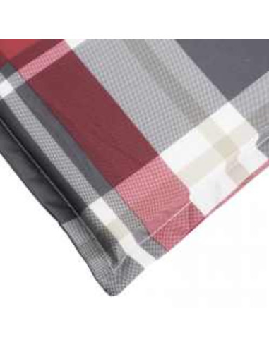 Cuscino per Lounger Sole Plaid Rosso e grigio 178 x 60 x 4 cm
