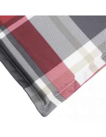Cuscino per Lounger Sole Plaid Rosso e grigio 178 x 60 x 4 cm