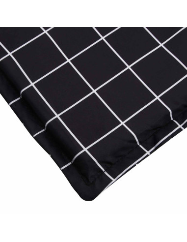 Cuscino per Lounger Sole Nero 178 x 60 x 4 cm Tessuto Oxford
