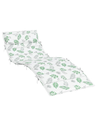 Cuscino per Lounger Sole Bianco e verde 178 x 60 x 4 cm