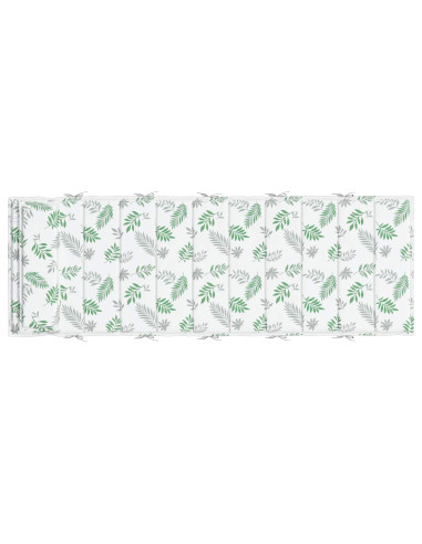 Cuscino per Lounger Sole Bianco e verde 178 x 60 x 4 cm