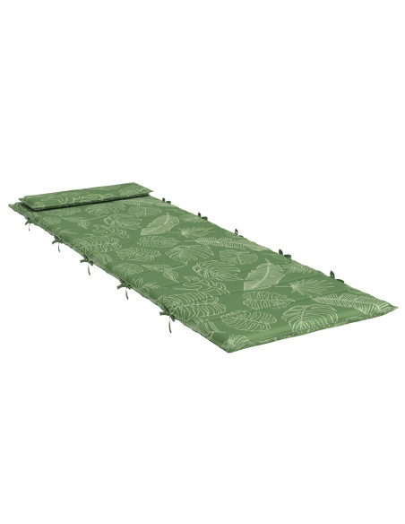 Cuscino per Lounger Sole Verde 178 x 60 x 4 cm Tessuto Oxford