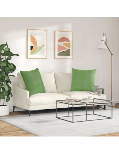 Cuscini da Divano 2 pcs Verde chiaro 80 x 80 cm