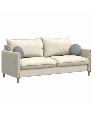 Cuscini per Seduta 2 pcs Grigio chiaro Ø30 x 13 cm Tessuto