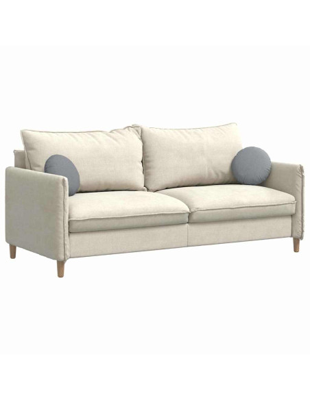 Cuscini per Seduta 2 pcs Grigio chiaro Ø30 x 13 cm Tessuto