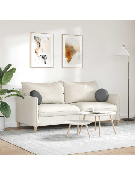 Cuscini per Seduta 2 pcs Grigio scuro Ø30 x 13 cm Tessuto