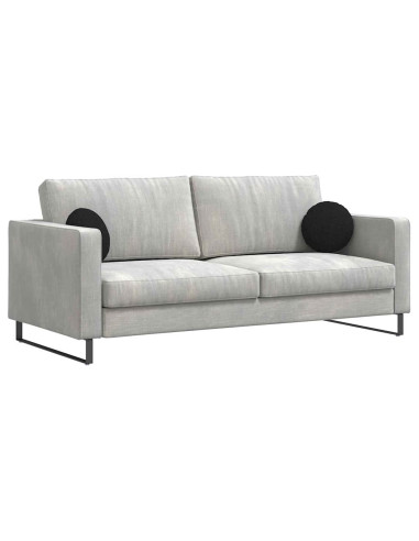 Cuscini per Seduta 2 pcs Nero Ø30 x 13 cm Tessuto