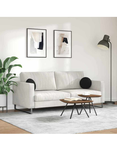 Cuscini per Seduta 2 pcs Nero Ø30 x 13 cm Tessuto