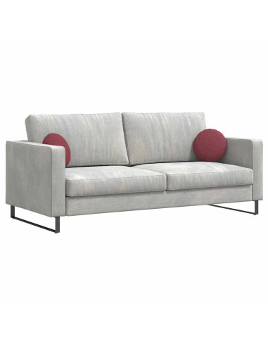 Cuscini per Seduta 2 pcs Rosso Vino Ø30 x 13 cm Tessuto