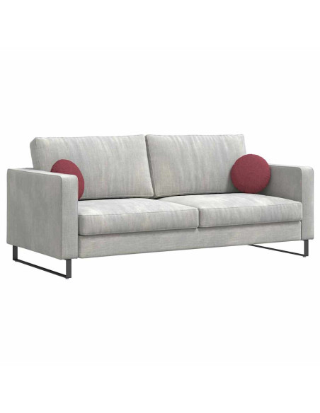 Cuscini per Seduta 2 pcs Rosso Vino Ø30 x 13 cm Tessuto