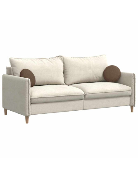 Cuscini per Seduta 2 pcs Marrone Ø30 x 13 cm Tessuto