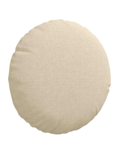 Cuscini per Seduta 2 pcs Crema Ø30 x 13 cm Tessuto