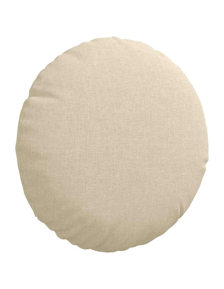 Cuscini per Seduta 2 pcs Crema Ø30 x 13 cm Tessuto