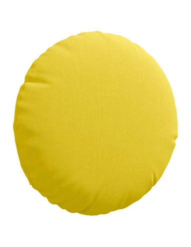 Cuscini per Seduta 2 pcs Giallo Chiaro Ø30 x 13 cm Tessuto