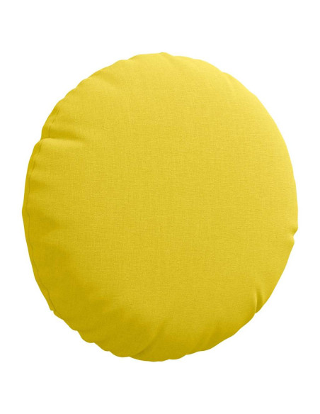 Cuscini per Seduta 2 pcs Giallo Chiaro Ø30 x 13 cm Tessuto