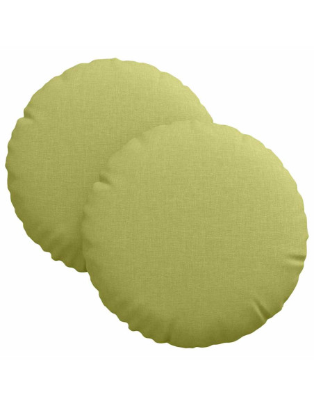 Cuscini per Seduta 2 pcs Verde chiaro Ø30 x 13 cm Tessuto