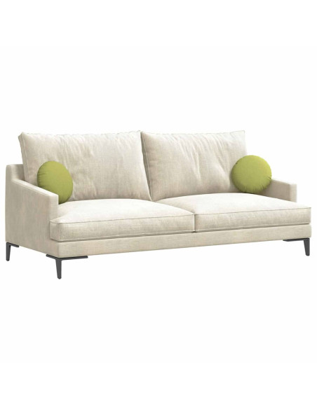 Cuscini per Seduta 2 pcs Verde chiaro Ø30 x 13 cm Tessuto