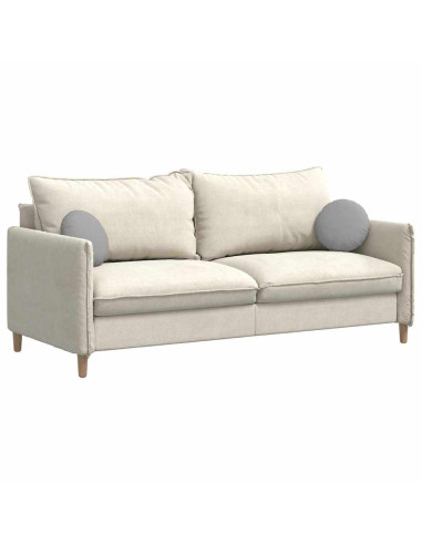 Cuscini per Seduta 2 pcs Grigio Nuvola Ø30 x 13 cm Tessuto