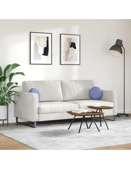 Cuscini per Seduta 2 pcs Blu jeans Ø30 x 13 cm Tessuto