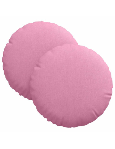 Cuscini per Seduta 2 pcs Rosa Ø30 x 13 cm Tessuto