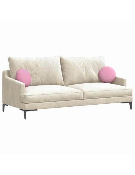 Cuscini per Seduta 2 pcs Rosa Ø30 x 13 cm Tessuto