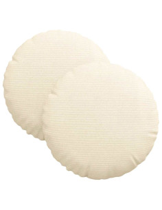 Cuscini per Seduta 2 pcs Crema Ø 30 cm Tessuto in Cords 2