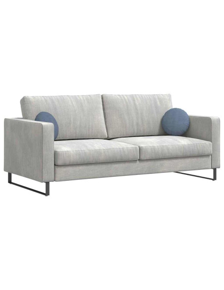 Cuscini per Seduta 2 pcs Blu Ø 30 cm Tessuto in Cords